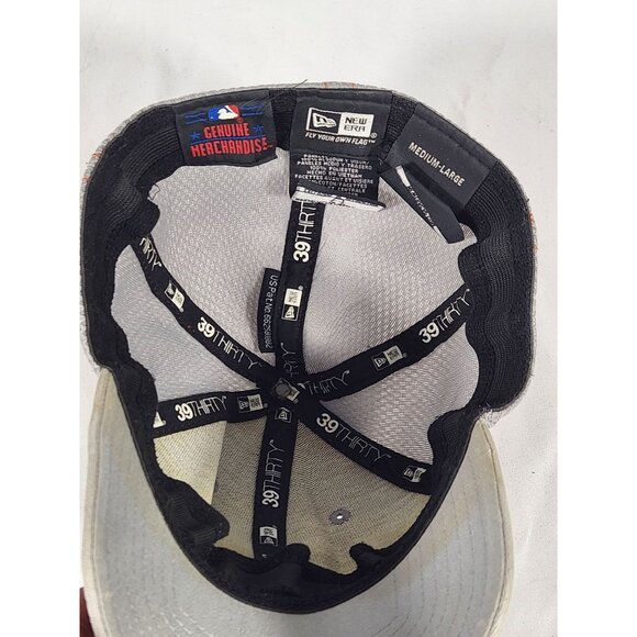 Vintage Houston Astros New Era Grey & Houston Polyester Grid Baseball Cap M/L - Picture 5 of 6